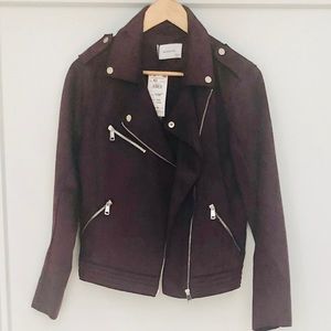 Brand new Purple Faux Suede Moto Jacket with tags.